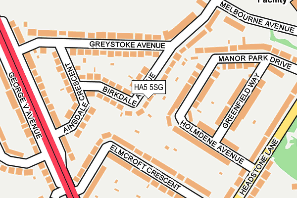 HA5 5SG map - OS OpenMap – Local (Ordnance Survey)