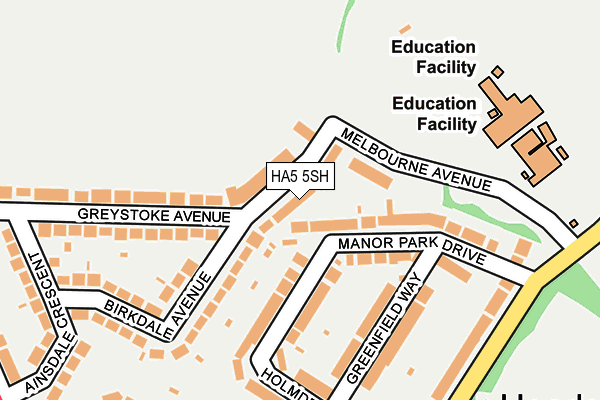 HA5 5SH map - OS OpenMap – Local (Ordnance Survey)