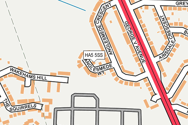 HA5 5SS map - OS OpenMap – Local (Ordnance Survey)