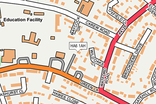 HA6 1AH map - OS OpenMap – Local (Ordnance Survey)