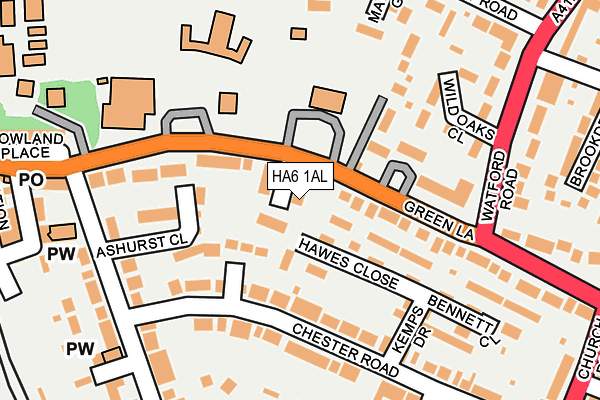 HA6 1AL map - OS OpenMap – Local (Ordnance Survey)
