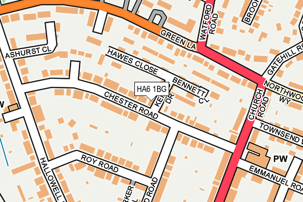 HA6 1BG map - OS OpenMap – Local (Ordnance Survey)