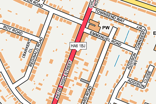 HA6 1BJ map - OS OpenMap – Local (Ordnance Survey)