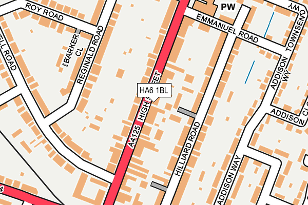 HA6 1BL map - OS OpenMap – Local (Ordnance Survey)