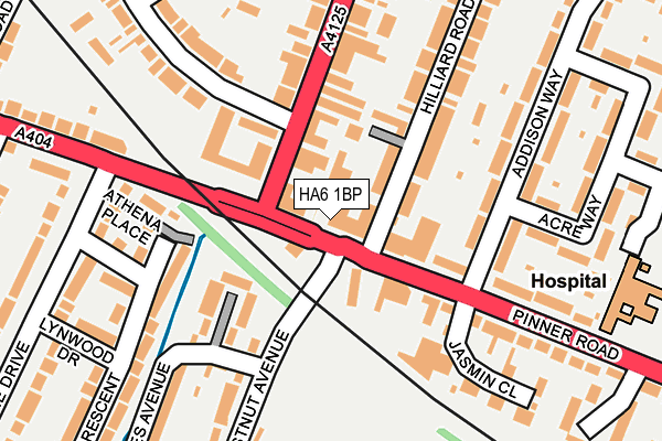 HA6 1BP map - OS OpenMap – Local (Ordnance Survey)