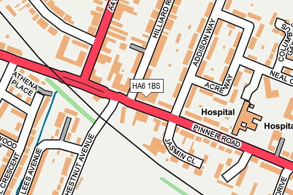 HA6 1BS map - OS OpenMap – Local (Ordnance Survey)