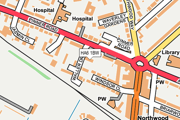 HA6 1BW map - OS OpenMap – Local (Ordnance Survey)