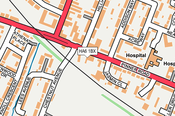 HA6 1BX map - OS OpenMap – Local (Ordnance Survey)