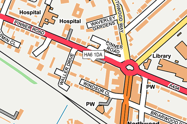 HA6 1DA map - OS OpenMap – Local (Ordnance Survey)