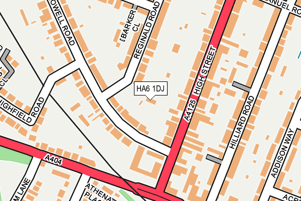 HA6 1DJ map - OS OpenMap – Local (Ordnance Survey)