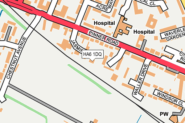 HA6 1DQ map - OS OpenMap – Local (Ordnance Survey)