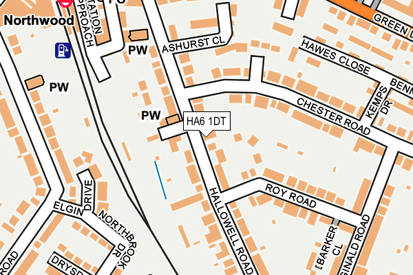 HA6 1DT map - OS OpenMap – Local (Ordnance Survey)