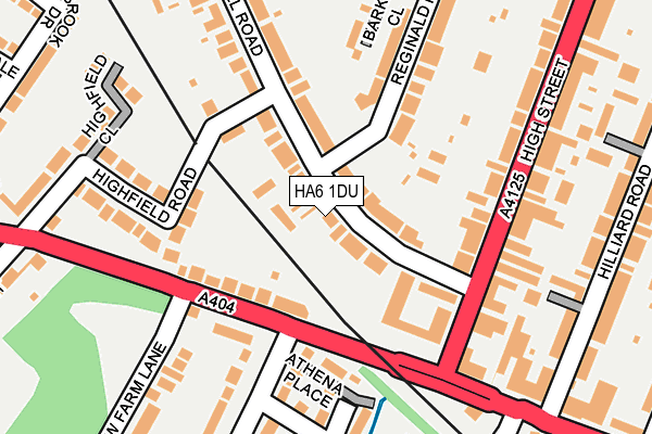 HA6 1DU map - OS OpenMap – Local (Ordnance Survey)