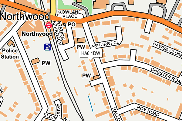 HA6 1DW map - OS OpenMap – Local (Ordnance Survey)
