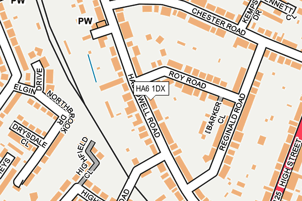 HA6 1DX map - OS OpenMap – Local (Ordnance Survey)