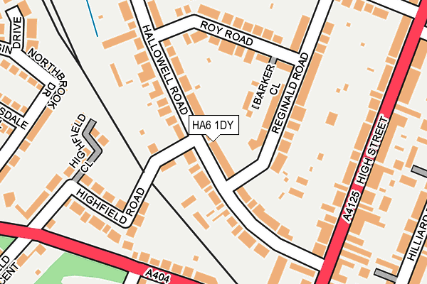 HA6 1DY map - OS OpenMap – Local (Ordnance Survey)