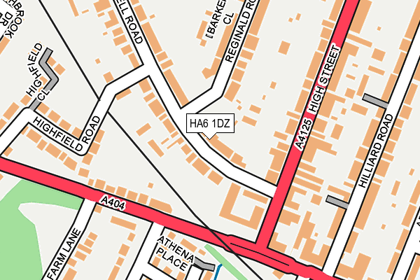 HA6 1DZ map - OS OpenMap – Local (Ordnance Survey)
