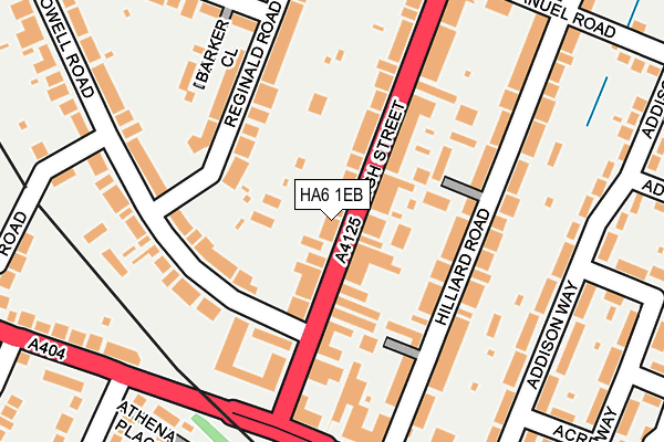 HA6 1EB map - OS OpenMap – Local (Ordnance Survey)