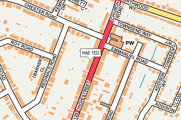 HA6 1ED map - OS OpenMap – Local (Ordnance Survey)