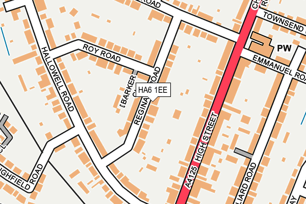 HA6 1EE map - OS OpenMap – Local (Ordnance Survey)