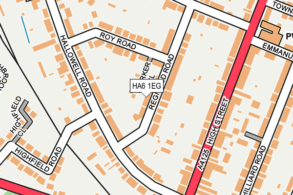 HA6 1EG map - OS OpenMap – Local (Ordnance Survey)