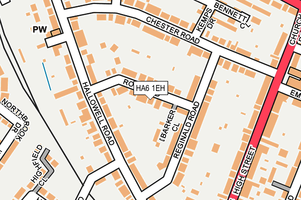 HA6 1EH map - OS OpenMap – Local (Ordnance Survey)