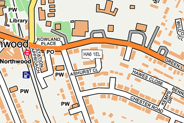 HA6 1EL map - OS OpenMap – Local (Ordnance Survey)