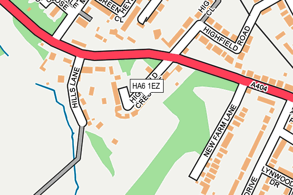 HA6 1EZ map - OS OpenMap – Local (Ordnance Survey)