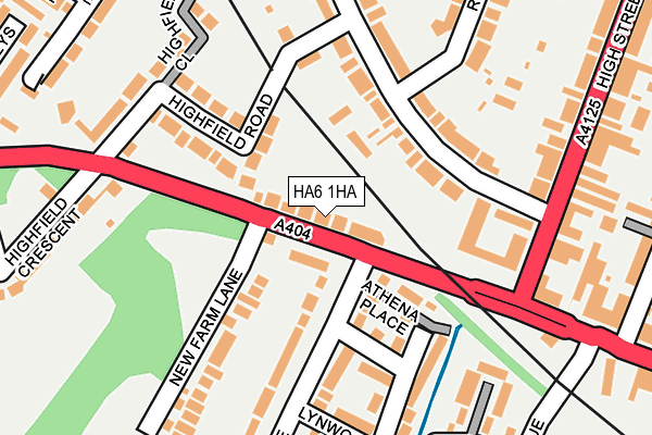 HA6 1HA map - OS OpenMap – Local (Ordnance Survey)