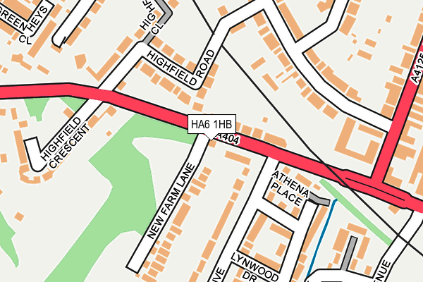 HA6 1HB map - OS OpenMap – Local (Ordnance Survey)