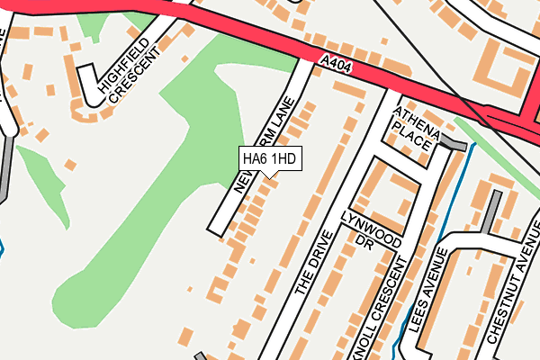 HA6 1HD map - OS OpenMap – Local (Ordnance Survey)