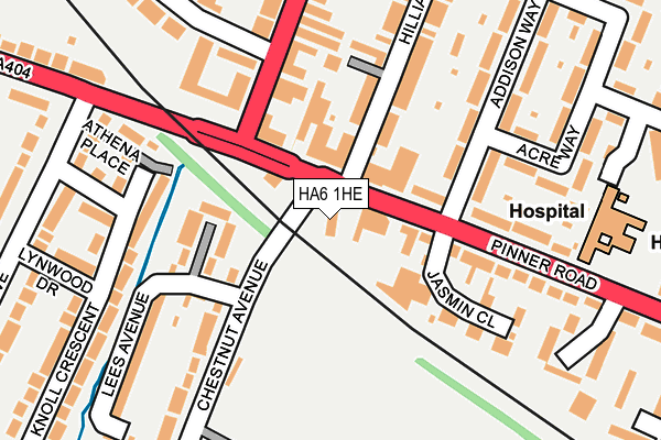 HA6 1HE map - OS OpenMap – Local (Ordnance Survey)