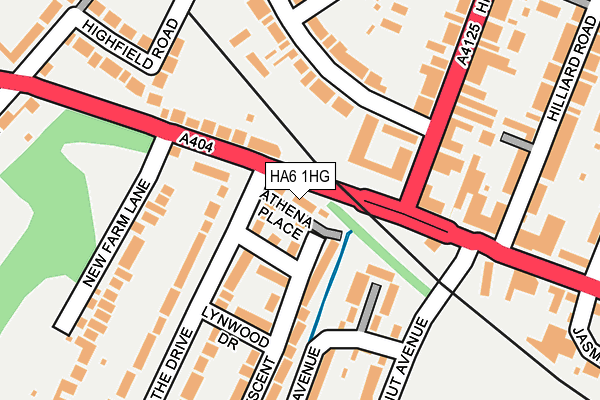 HA6 1HG map - OS OpenMap – Local (Ordnance Survey)