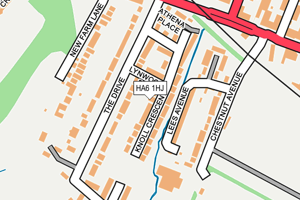 HA6 1HJ map - OS OpenMap – Local (Ordnance Survey)