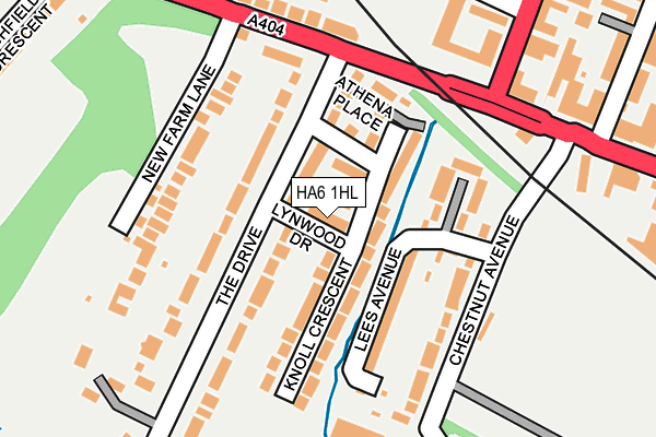 HA6 1HL map - OS OpenMap – Local (Ordnance Survey)