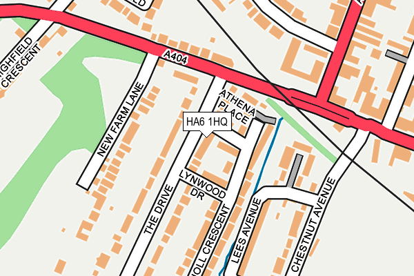 HA6 1HQ map - OS OpenMap – Local (Ordnance Survey)
