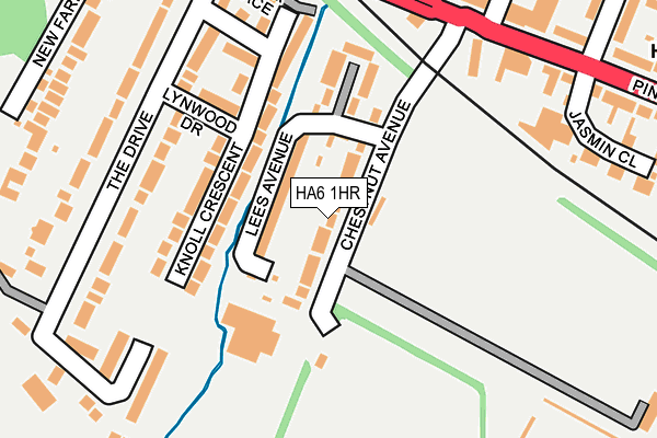HA6 1HR map - OS OpenMap – Local (Ordnance Survey)
