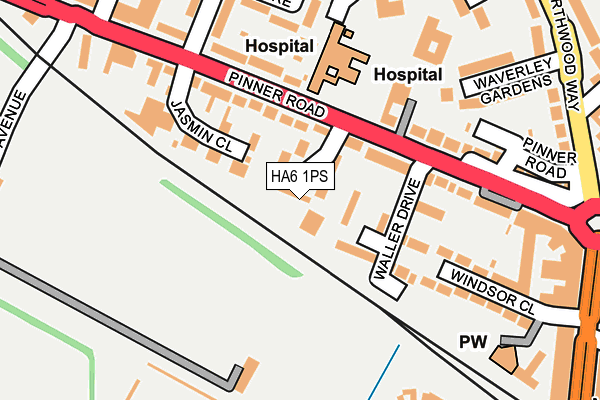 HA6 1PS map - OS OpenMap – Local (Ordnance Survey)