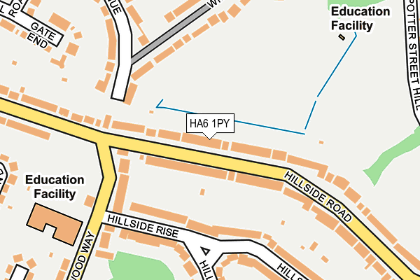 HA6 1PY map - OS OpenMap – Local (Ordnance Survey)