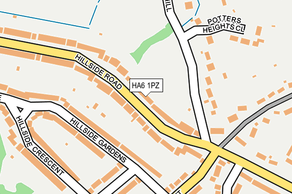 HA6 1PZ map - OS OpenMap – Local (Ordnance Survey)