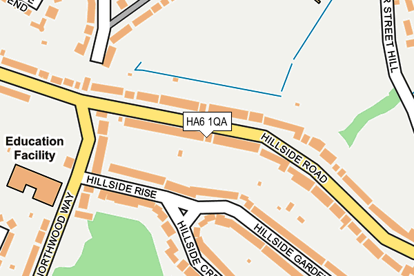 HA6 1QA map - OS OpenMap – Local (Ordnance Survey)