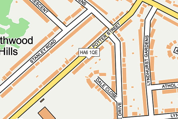 HA6 1QE map - OS OpenMap – Local (Ordnance Survey)