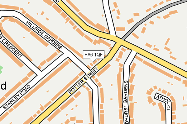 HA6 1QF map - OS OpenMap – Local (Ordnance Survey)