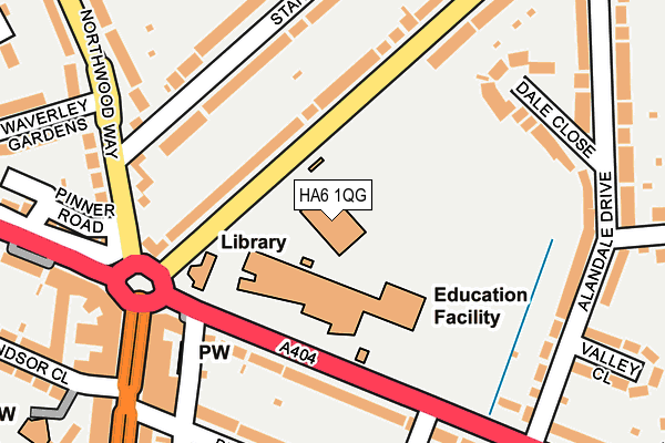HA6 1QG map - OS OpenMap – Local (Ordnance Survey)