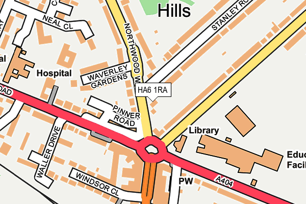 HA6 1RA map - OS OpenMap – Local (Ordnance Survey)