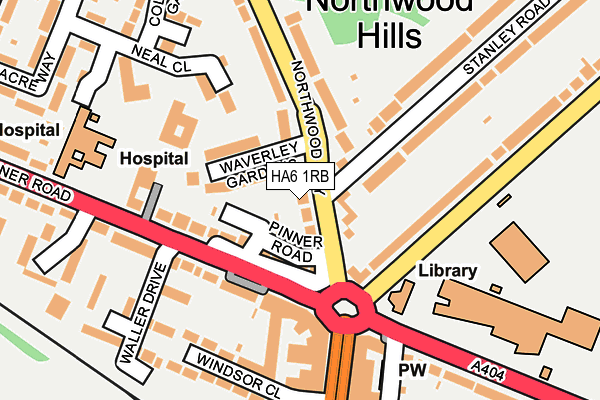 HA6 1RB map - OS OpenMap – Local (Ordnance Survey)