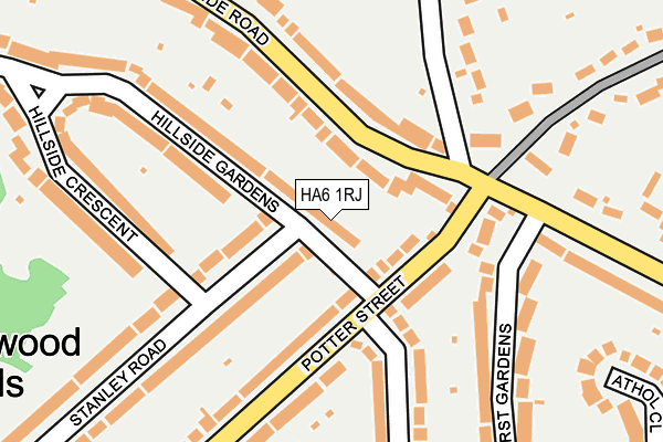HA6 1RJ map - OS OpenMap – Local (Ordnance Survey)