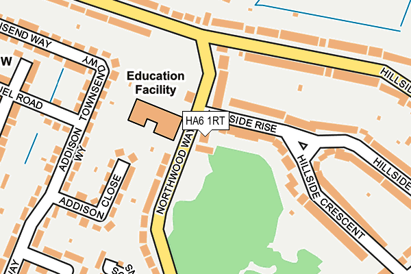 HA6 1RT map - OS OpenMap – Local (Ordnance Survey)