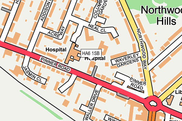 HA6 1SB map - OS OpenMap – Local (Ordnance Survey)