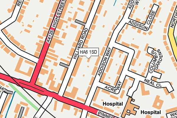 HA6 1SD map - OS OpenMap – Local (Ordnance Survey)